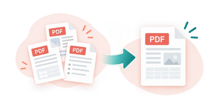 複数のPDFファイルを1つのPDFに結合するイメージ